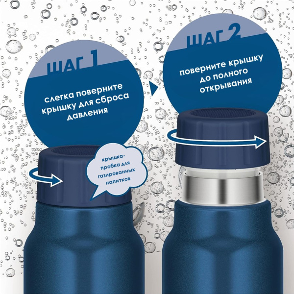 Термос Thermos FJK-1000 NVY 1L (Navy, +24h/-24h)
